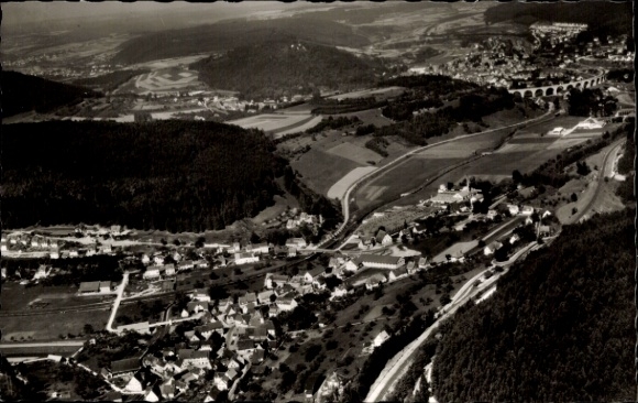 Ak Iselshausen Nagold Baden Württemberg, Fliegeraufnahme