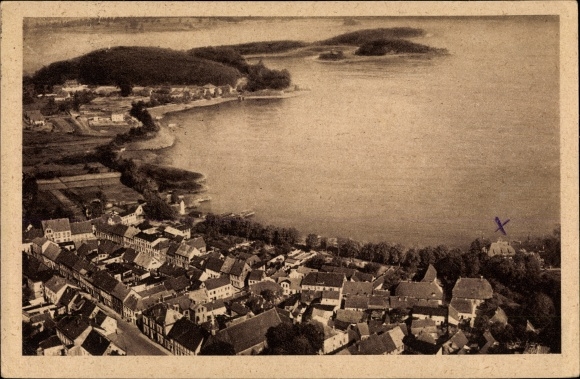 PC Krakow am See in Mecklenburg-Western Pomerania, view of the town, aerial photo