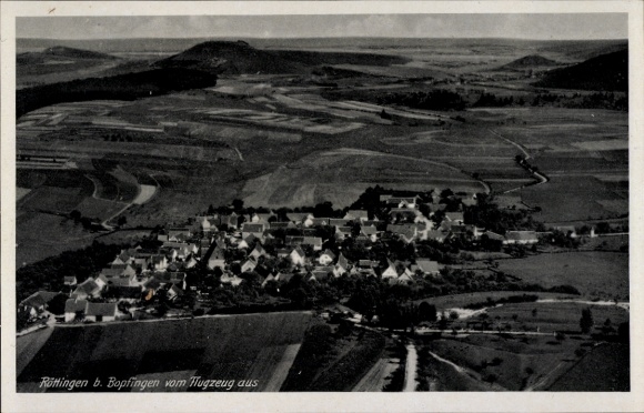 Postcard Röttingen an der Tauber Lower Franconia, aerial photograph