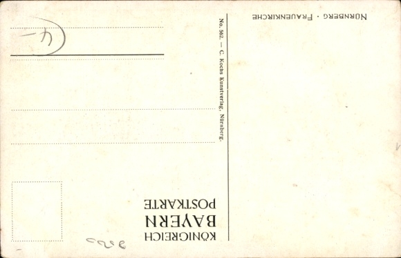 Artist Postcard Kley, Heinrich, Nuremberg, Frauenkirche