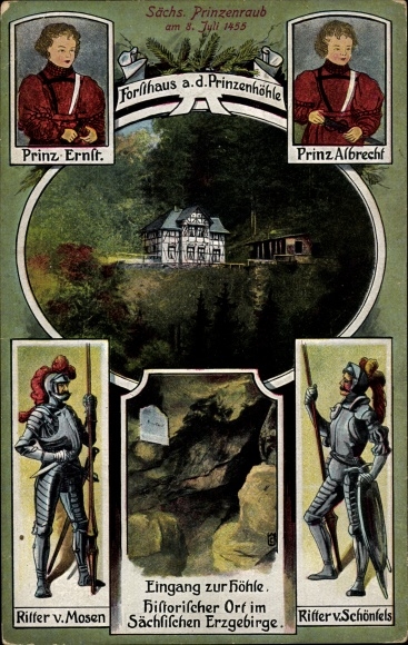Artist PC Hartenstein in the Erzgebirge of Saxony, Forsthaus prince cave, prince robbery Ernst and Albrecht