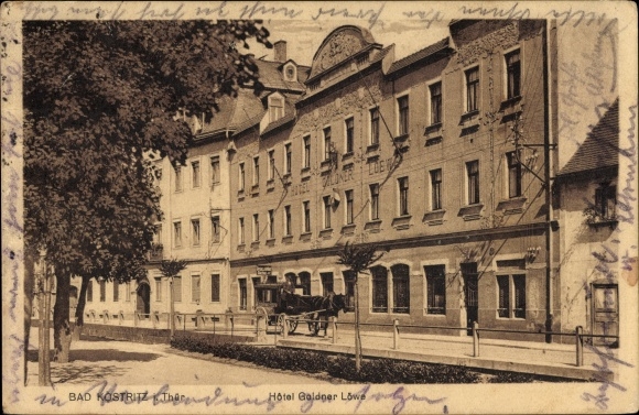 Ak Bad Köstritz in Thüringen, Hotel goldner Löwe
