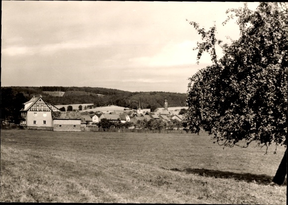 Postcard Marksuhl in Thuringia, view of the village and surroundings