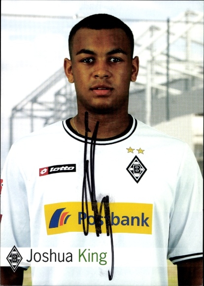 Autogrammkarte Fußballer Joshua King, Borussia Mönchengladbach, Autogramm