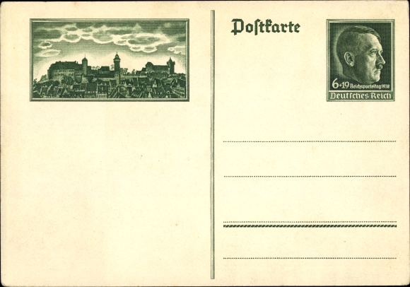 Ganzsachen Ak Nürnberg, Stadt der Reichsparteitage, Stadtansicht