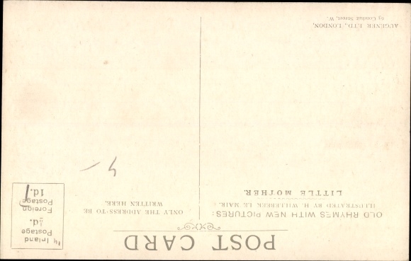Artist Postcard Willebeek Le Mair, old rhymes with new pictures, Little Mother