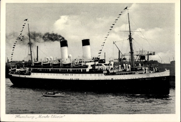 Ak HSDG Dampfer Monte Olivia, KdF Schiff