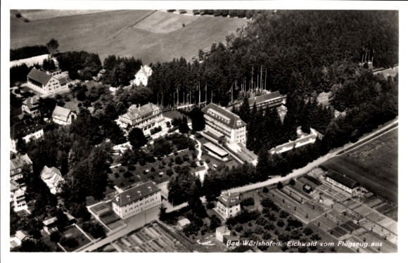 Postcard Bad Wörishofen, Eichwald, aerial photograph