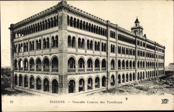 Ak Bizerte Tunesien, Nouvelle Caserne des Tirailleurs, Kaserne