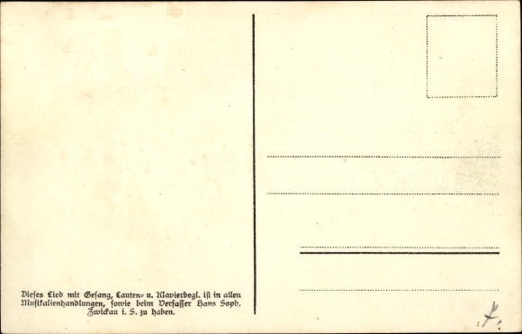 Song Postcard Soph, Hans, Da Eisnbah&#39;, Erzgebirge dialect