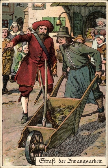 Artist Postcard Jodolfi, Punishment of Forced Labor, Shame Bell, Punishment