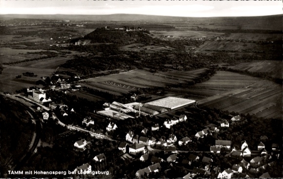 Postcard Tamm near Ludwigsburg, aerial photograph