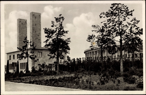 Ak Berlin Charlottenburg Westend, Reichssportfeld 1936, Osttor, Deutsche Kampfbahn