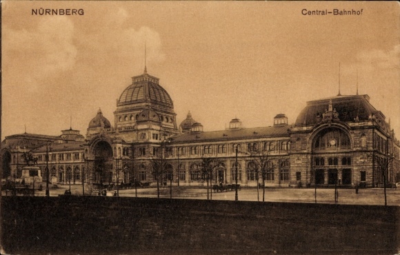 Ak Nürnberg in Mittelfranken, Central-Bahnhof
