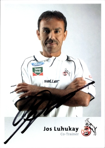 Autogrammkarte Co Trainer Jos Luhukay, 1. FC Köln, Autogramm