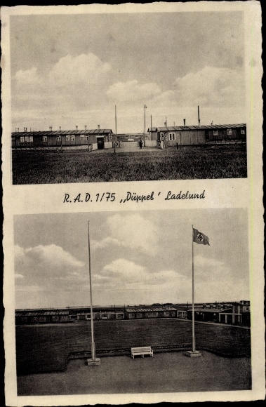 Ak Ladelund Nordfriesland, Reichsarbeitsdienst 1/75