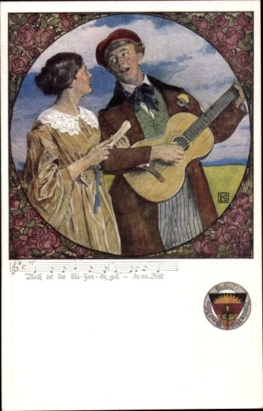 Song Postcard Still is the blooming golden time, German School Association No. 459