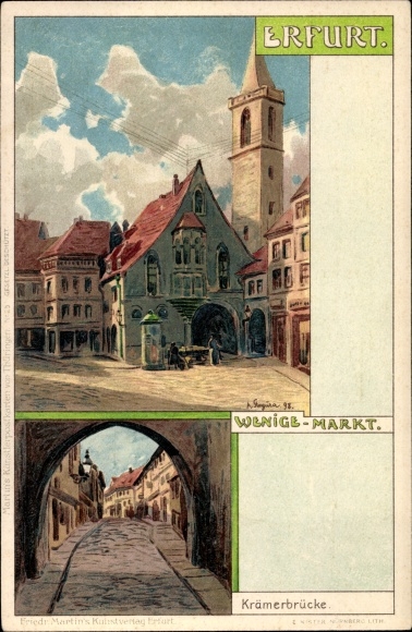 Artysta lito Stagura, Albert, Erfurt w Turyngii, kilka marketów, Krämerbrücke