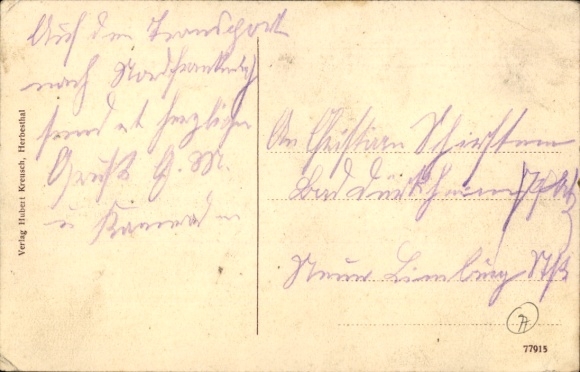 Postcard Herbesthal Lontzen Wallonia Liège, bridge over the railway line Cologne Aachen Brussels Paris