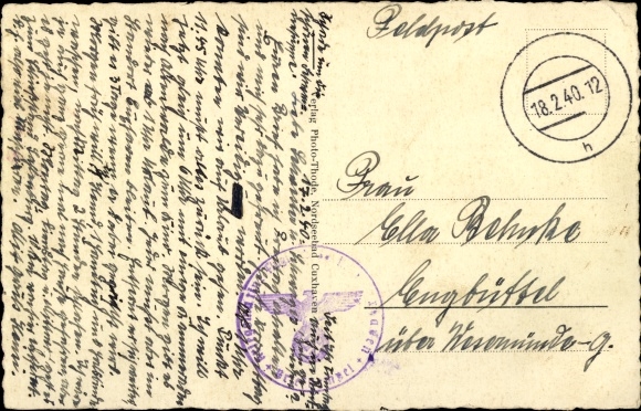 Ak Cuxhaven, Jan Molsen bij de oude liefde