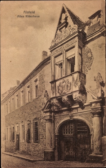 PC Alsfeld in Hesse, old knight&#39;s house, stucco