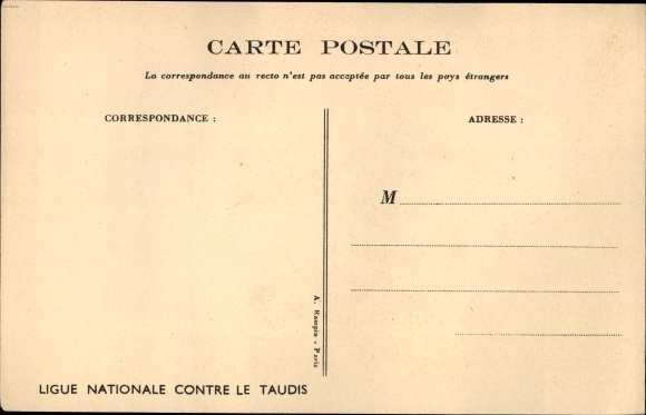 Artist PC Poulbot, Francisque, boys with toy train, Ligue Nationale contre le Taudis