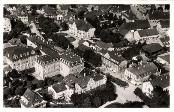 Postcard Bad Wörishofen in Unterallgäu, aerial photograph