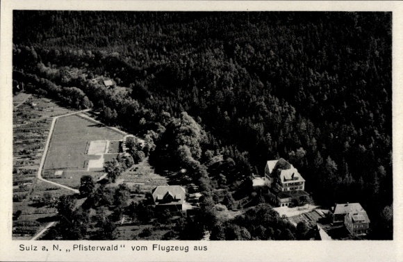 Ak Sulz am Neckar, Pfisterwald, Fliegeraufnahme