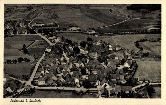 Ak Lichtenau in Midden-Franken, luchtfoto