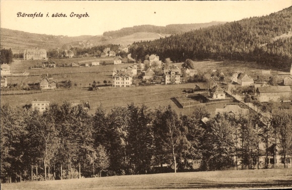 Postcard Bärenfels Altenberg in the Ore Mountains, general view