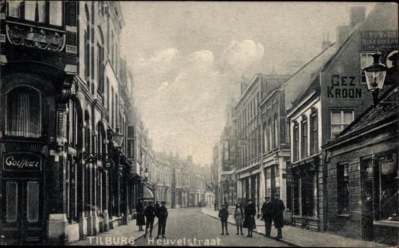 Ak Tilburg Noord-Brabant Nederland, Heuvelstraat