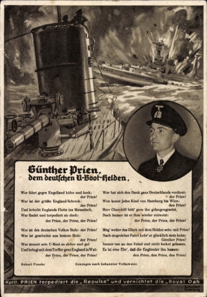 Lied Ak Günther Prien, dem deutschen U-Boot-Helden