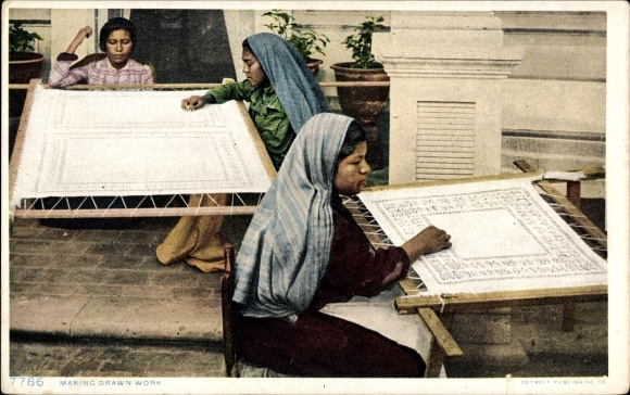 Postcard USA, production of drawn works