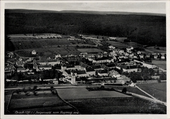 Ak Ebrach im Steigerwald Oberfranken, Fliegeraufnahme