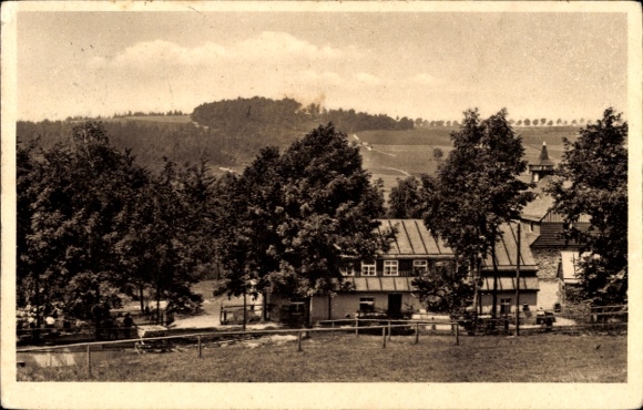 Postcard Affalter Lößnitz in the Ore Mountains of Saxony, youth hostel and school camp