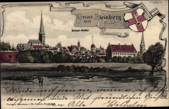 Wappen Ak Rheinberg am Niederrhein, Gesamtansicht