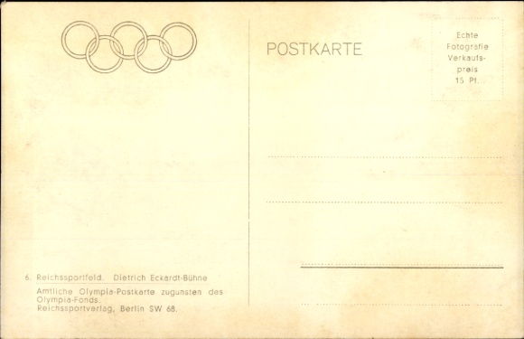 Postcard Berlin Charlottenburg Westend, Reichssportfeld, Dietrich Eckardt Bühne