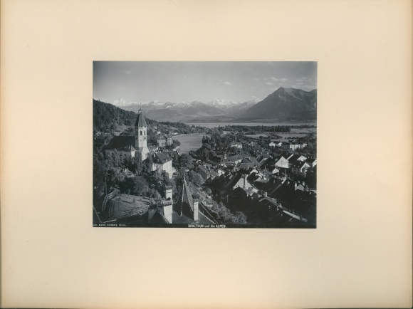 Photo Thun Kt. Bern Switzerland, city view, Alps