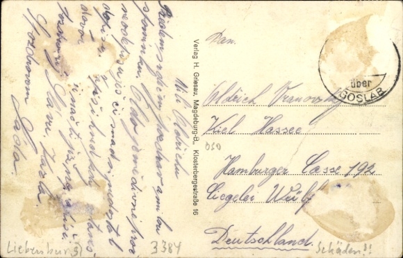 Postcard Othfresen Liebenburg in Lower Saxony, village with landscape view