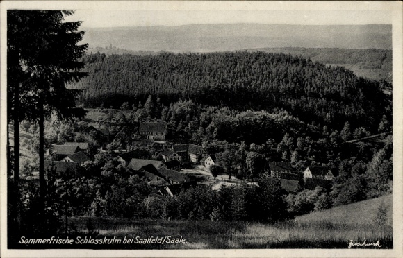 Postcard Schloßkulm Uhlstädt Kirchhasel in Thuringia, Panorama