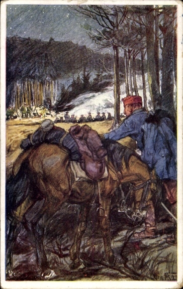 Artist Postcard From the Golden Book of the Army, Imperial and Royal Army, Red Cross, War Welfare, I. WK