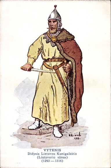 Artist Postcard Vytenis, Didysis Lietuvos Kunigaikstis, nobility 1293-1316