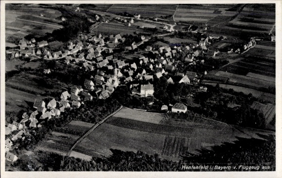 Postcard Henfenfeld in Middle Franconia, aerial photograph