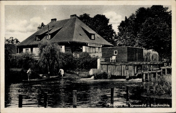 Postcard Straupitz in the district of Dahme Spreewald, Buschmühle