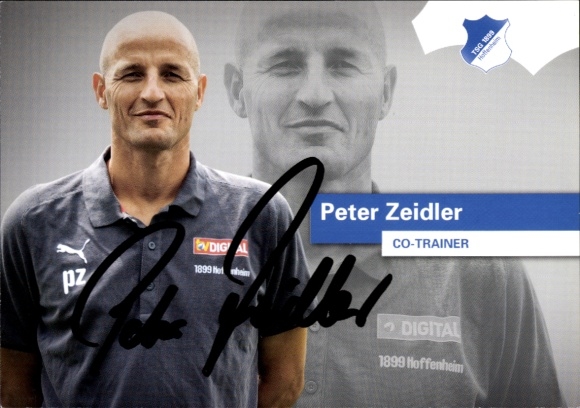 Autogrammkarte Co Trainer Pete Zeidler, TSG 1899 Hoffenheim, Autogramm