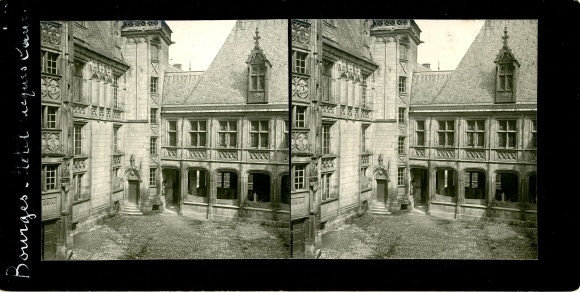 Stereo photo Bourges Cher, Old House