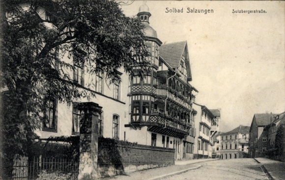 Postcard Bad Salzungen in the Wartburg district, Sulzberger Straße