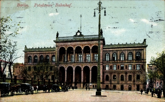 Postcard Berlin Mitte, Potsdamer Bahnhof