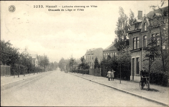 Ak Hasselt Vlaanderen Limburg, Chaussee de Liege et Villas