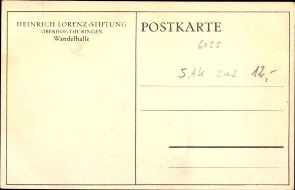 Postcard Oberhof in the Thuringian Forest, Heinrich Lorenz Foundation, Wandelhalle